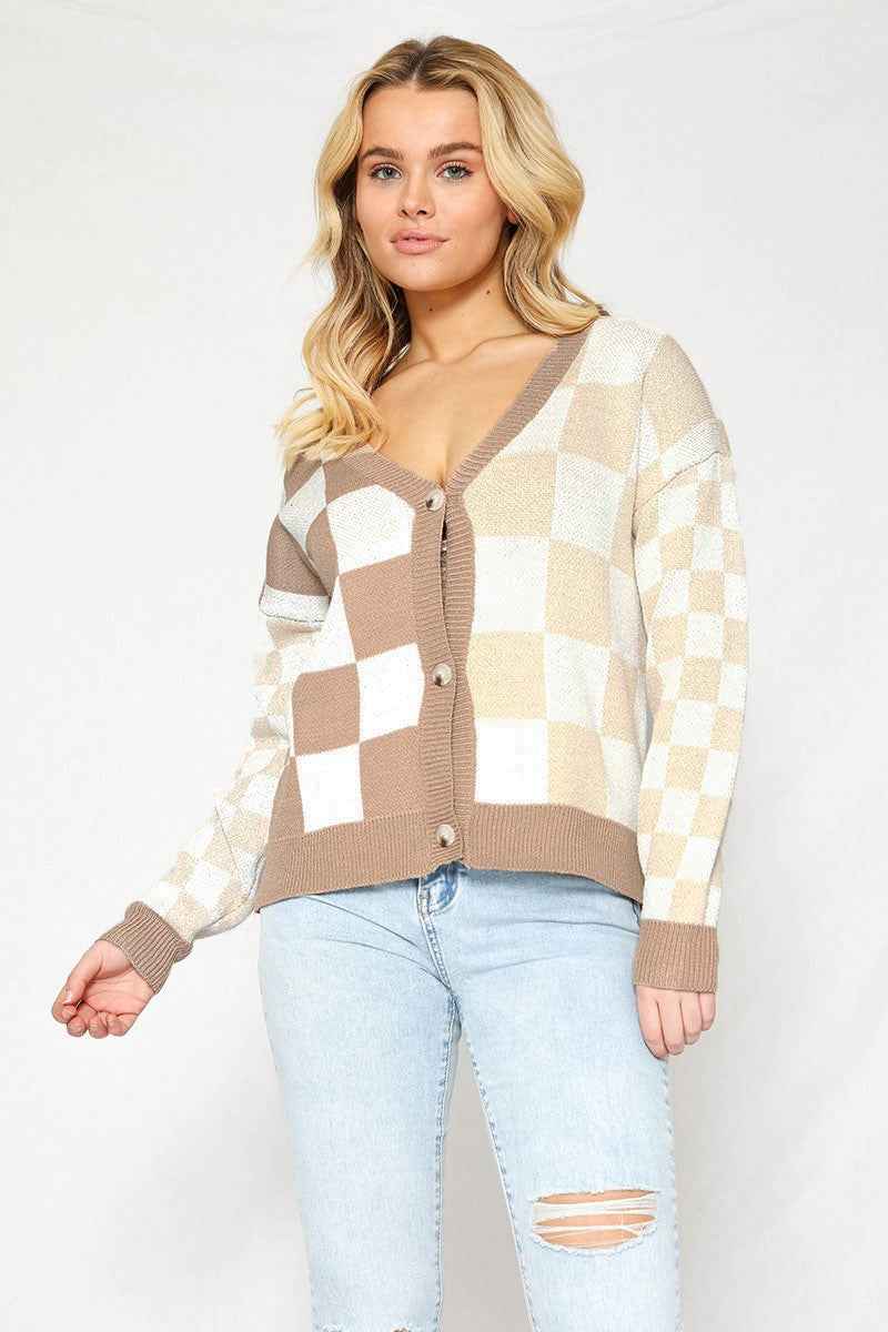 Checkered Cardigan