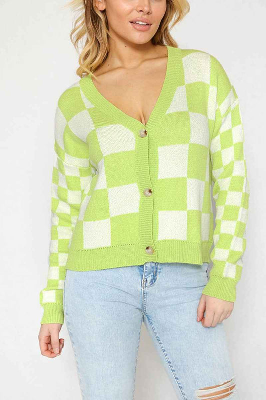 Checkered Cardigan
