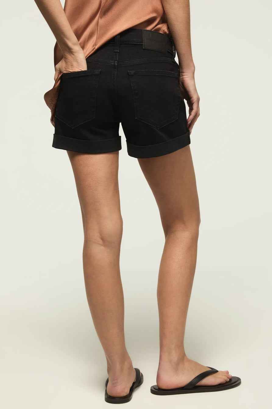 [163332-001] WOMENS LUCKY BRAND MID RISE AVA SHORT - CLEAN BLACK