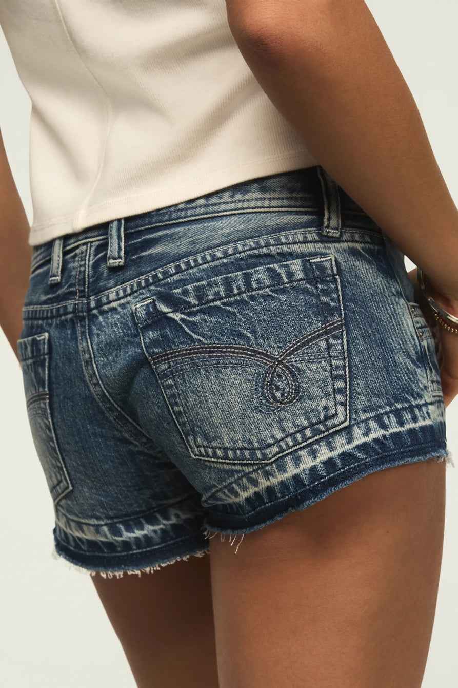 [163496-410] WOMENS LUCKY BRAND MICRO MINI SHORT - MISCHIEVOUS WASH
