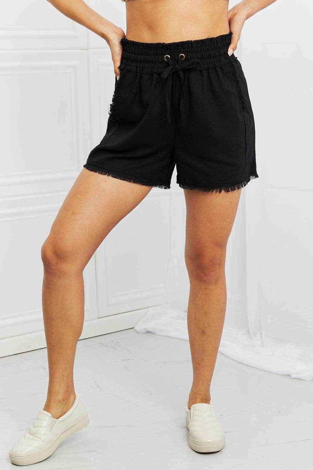 Zenana Seaside Full Size Linen Shorts for Casual Comfort