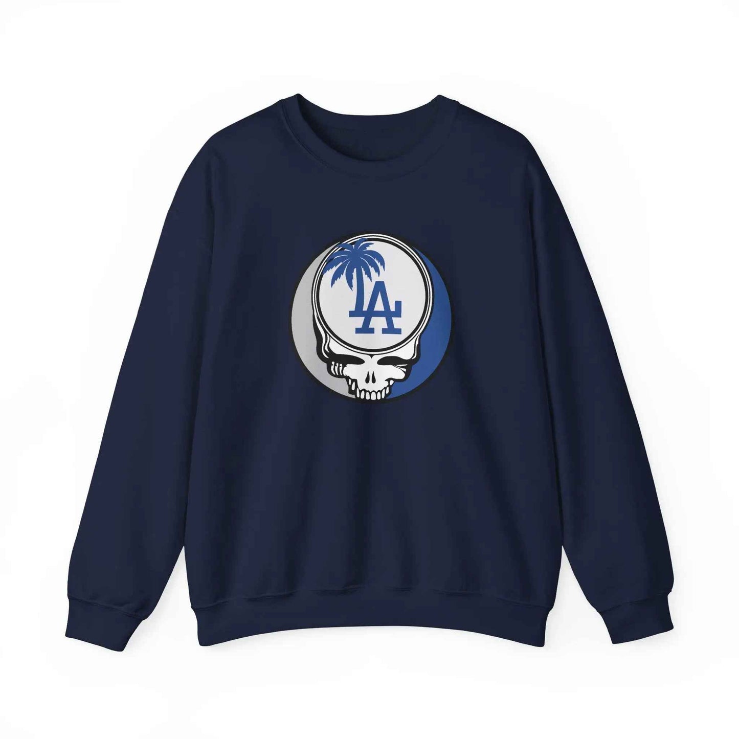 Los Angeles Dodgers Original Stealie Grateful Dead Crewneck Grateful Dead Sweatshirt