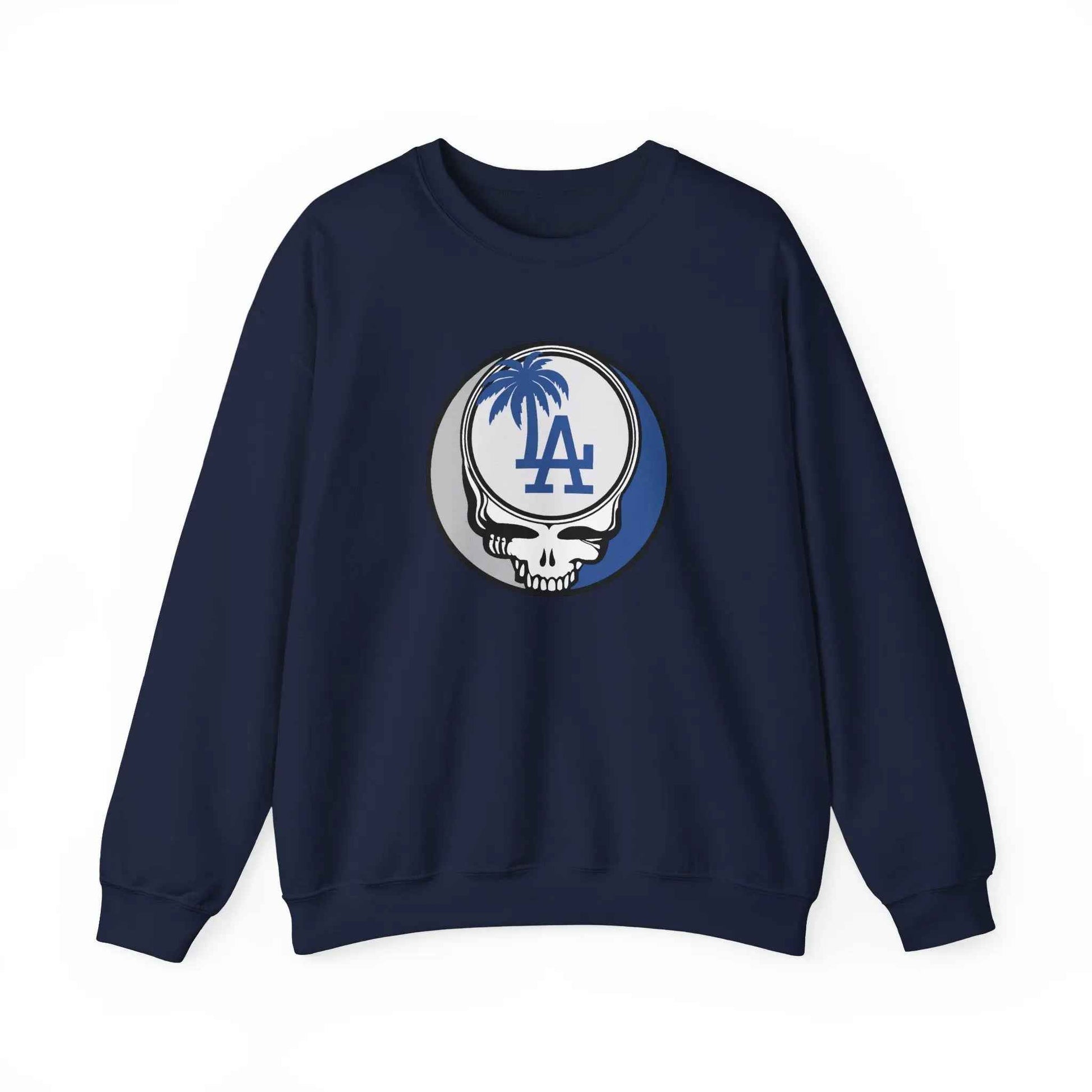 Los Angeles Dodgers Original Stealie Grateful Dead Crewneck Grateful Dead Sweatshirt