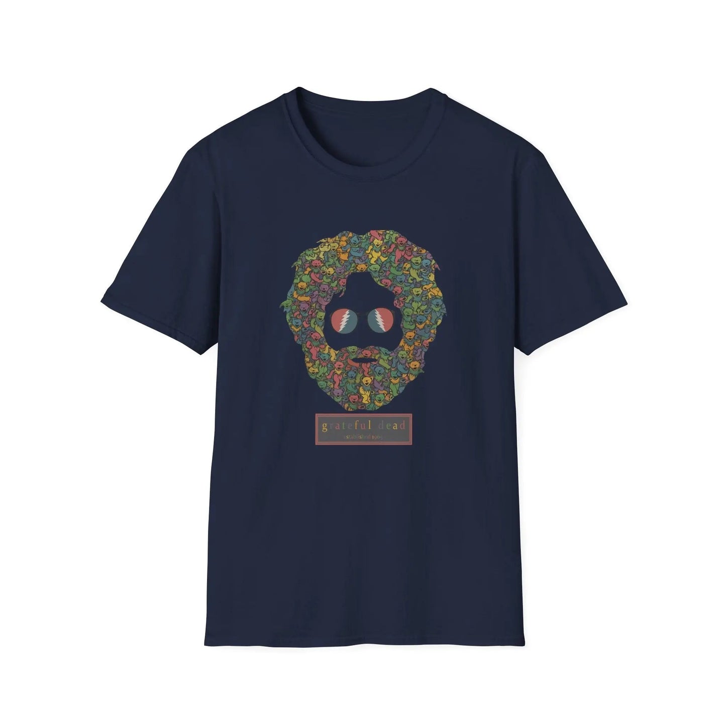 Jerry Garcia Dancing Bears Face - Vineyard Collection Grateful Dead T-Shirt