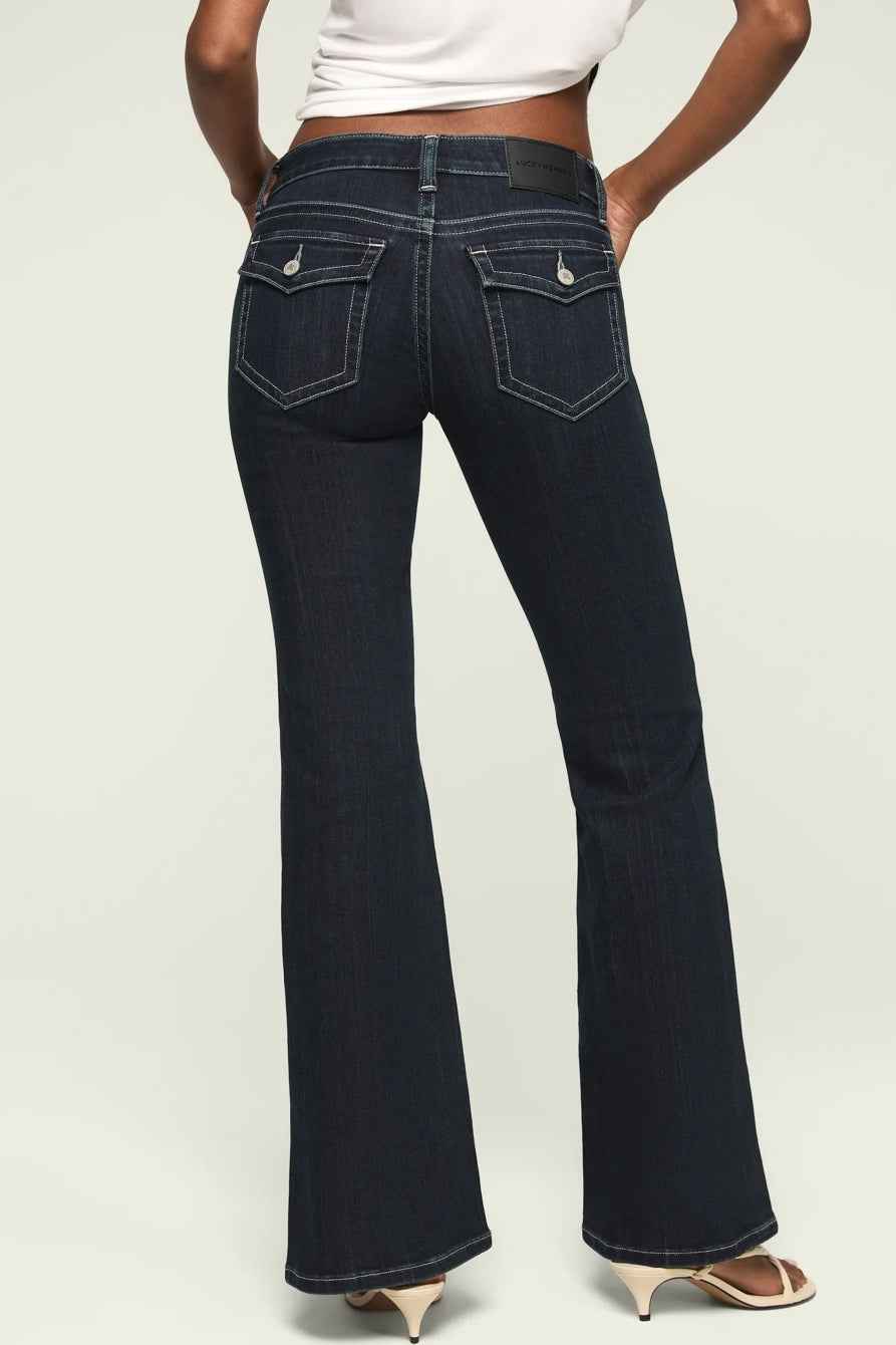 [167254-410] WOMENS LUCKY BRAND LOW RISE FLARE - LATE AT NIGHT WASH