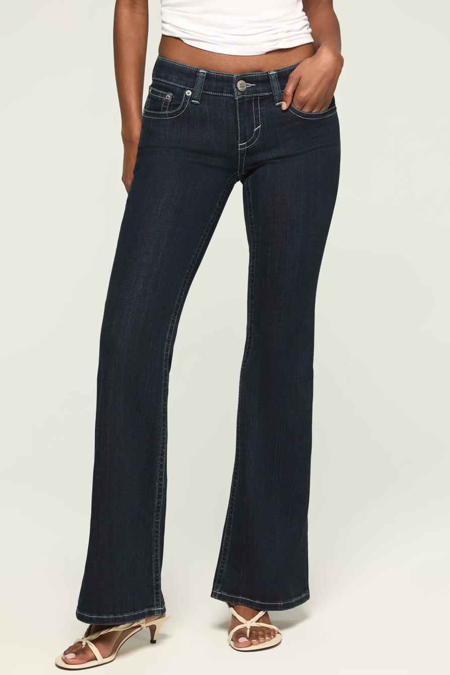 [167254-410] WOMENS LUCKY BRAND LOW RISE FLARE - LATE AT NIGHT WASH