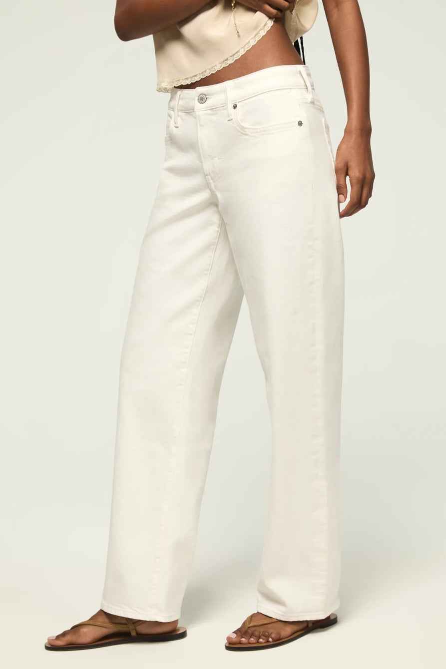 [167389-110] WOMENS LUCKY BRAND THE BAGGY - WHITE LIES WASH