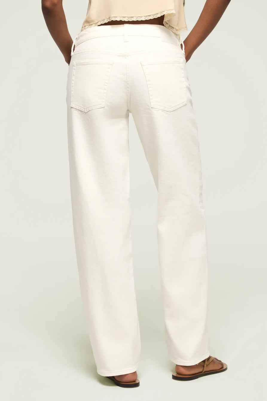[167389-110] WOMENS LUCKY BRAND THE BAGGY - WHITE LIES WASH