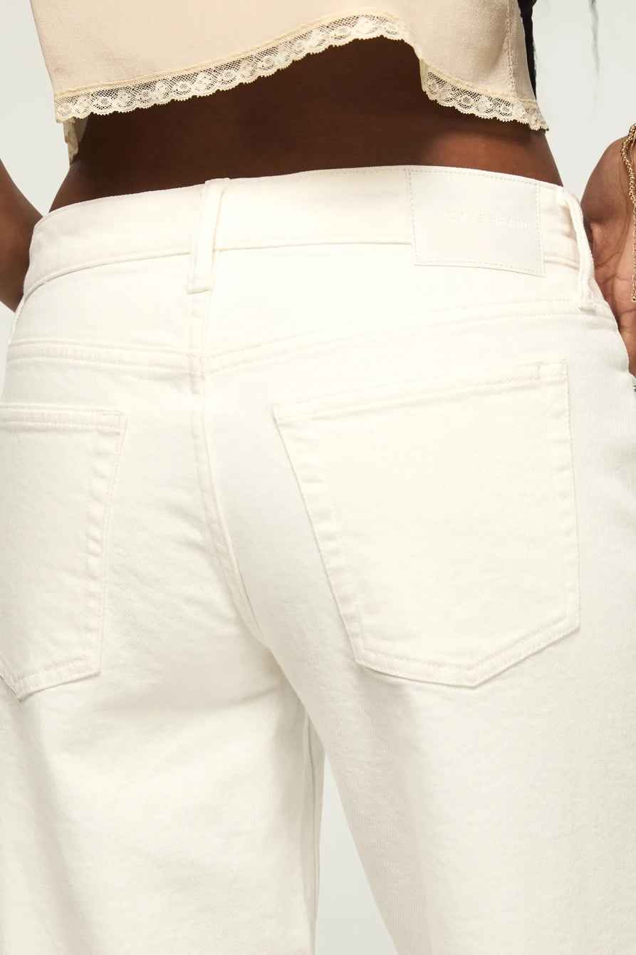 [167389-110] WOMENS LUCKY BRAND THE BAGGY - WHITE LIES WASH