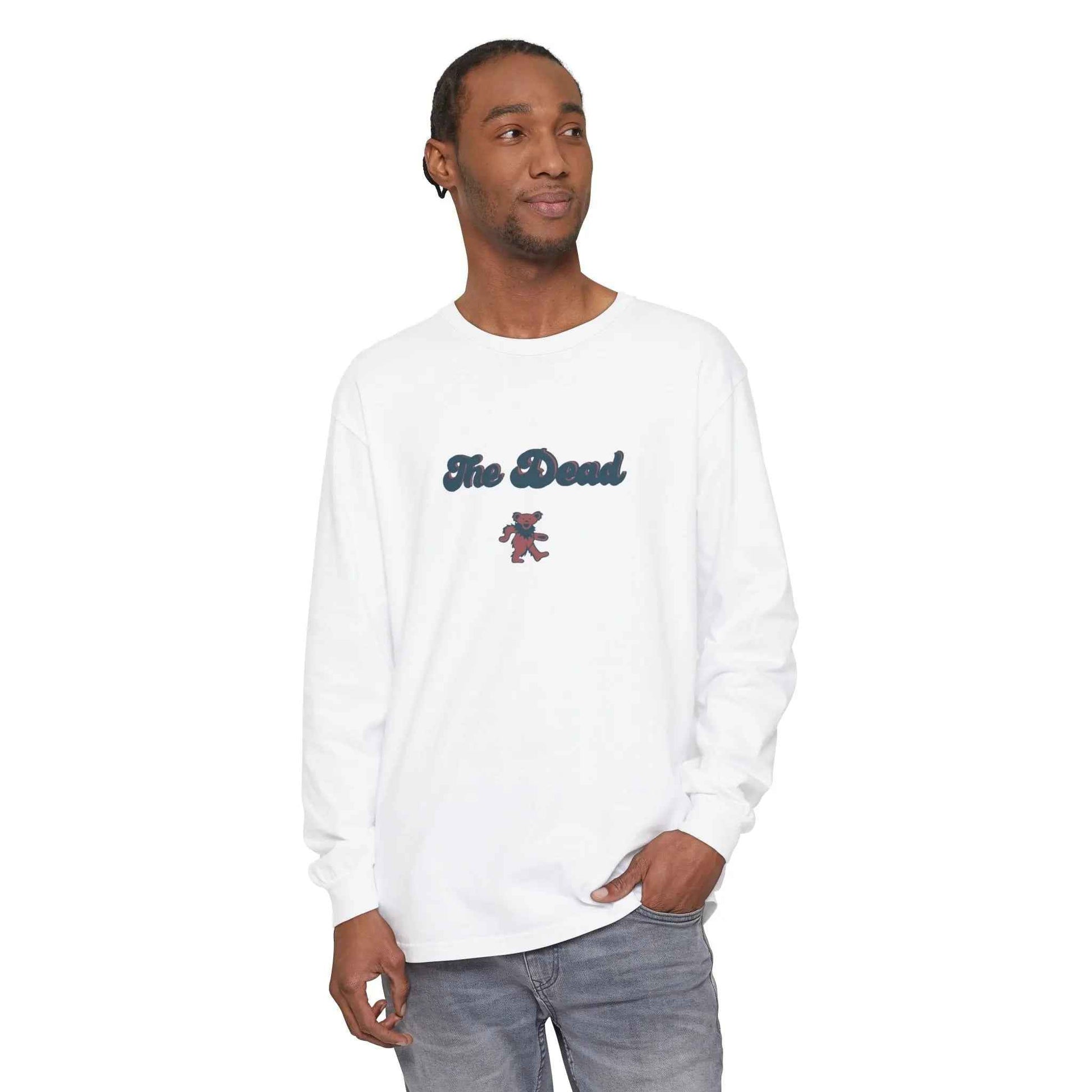 The Dead Dancing Bear Garment-Dyed Long Sleeve T-Shirt