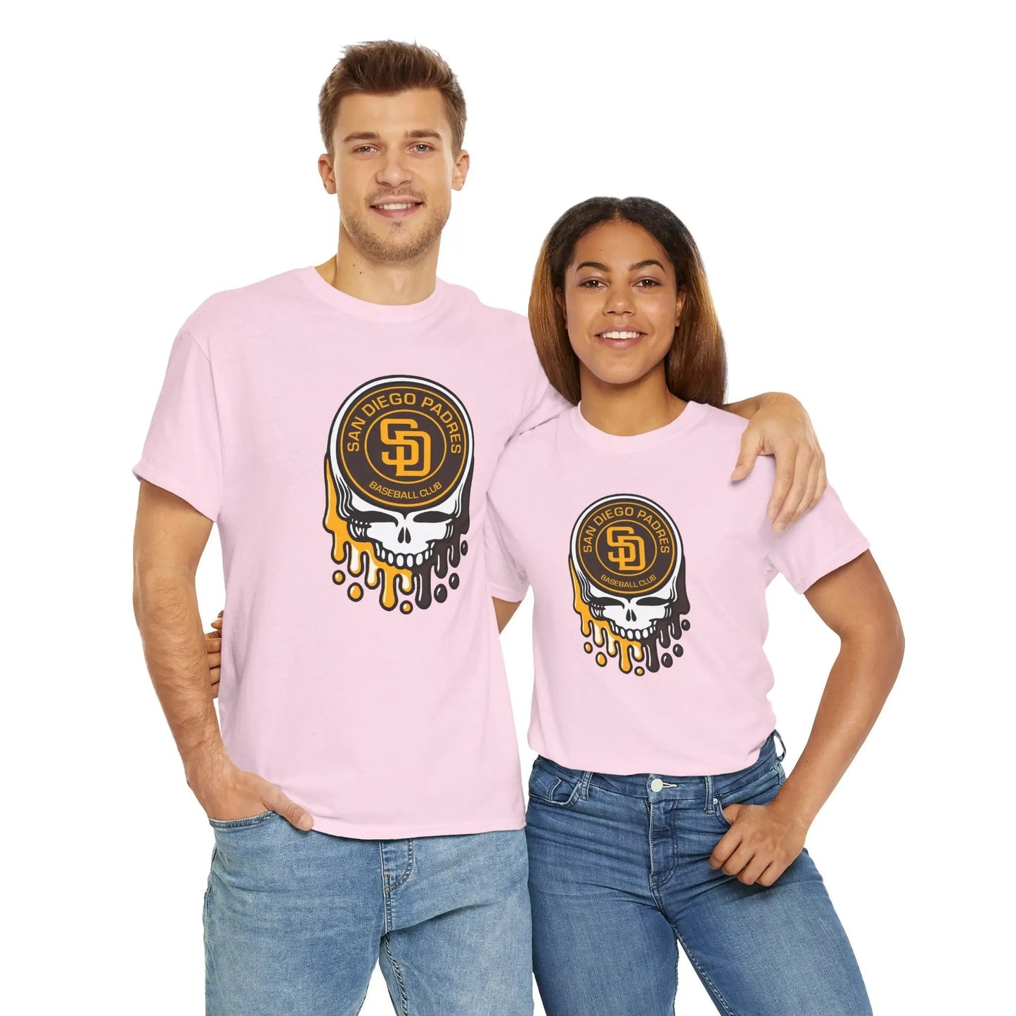 San Diego Padres Logo Dripping Stealie Grateful Dead T-Shirt