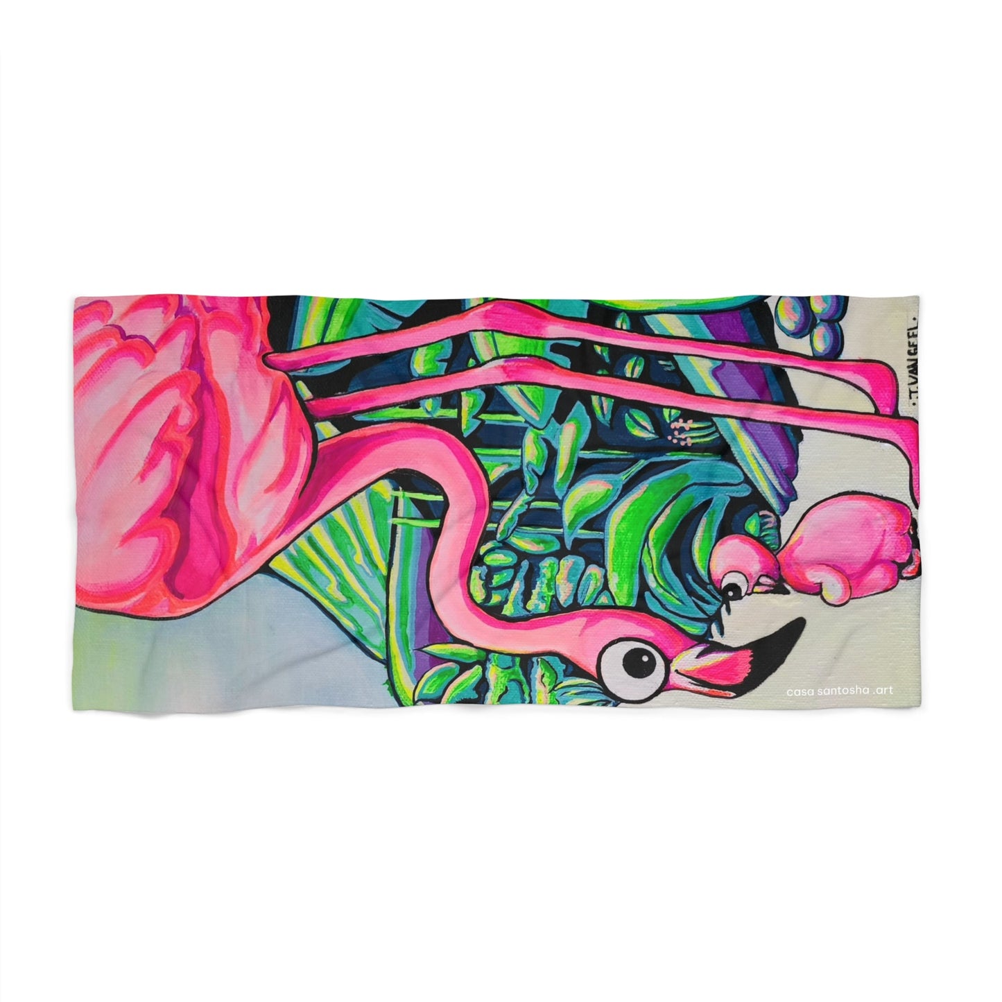 Cyclops Flamingo Family Beach Towel for Summer Fun and Vacation Essentials