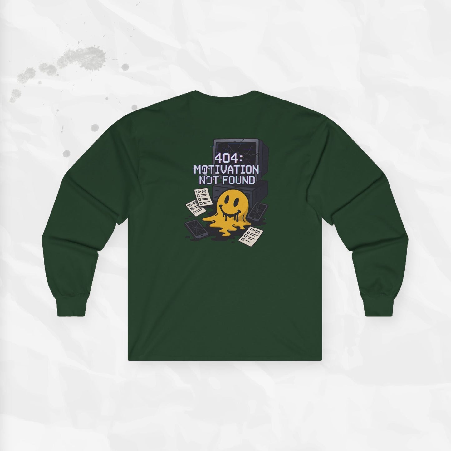 404: Motivation Not Found - Long Sleeve T-Shirt