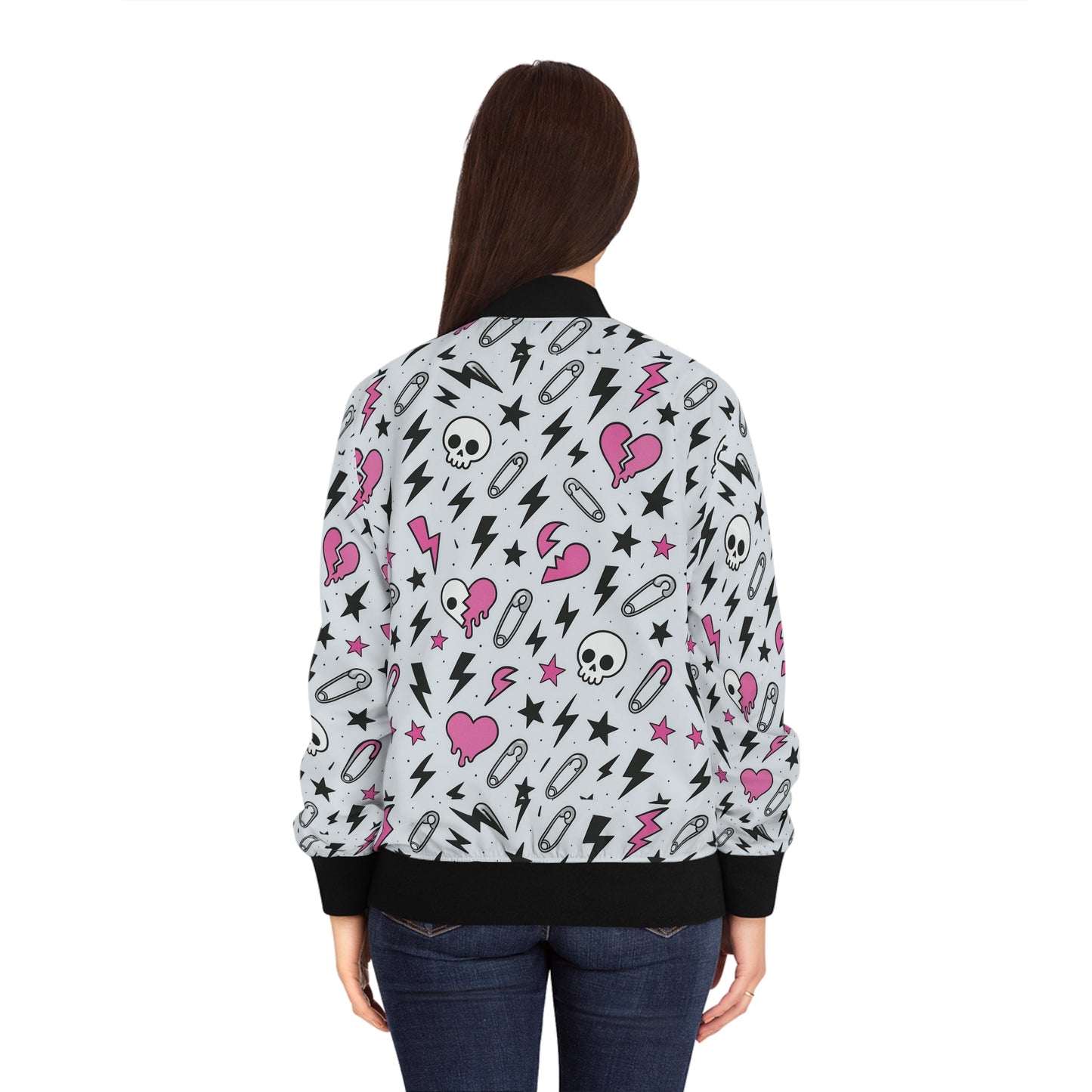 Ashen Chaos Bomber Jacket