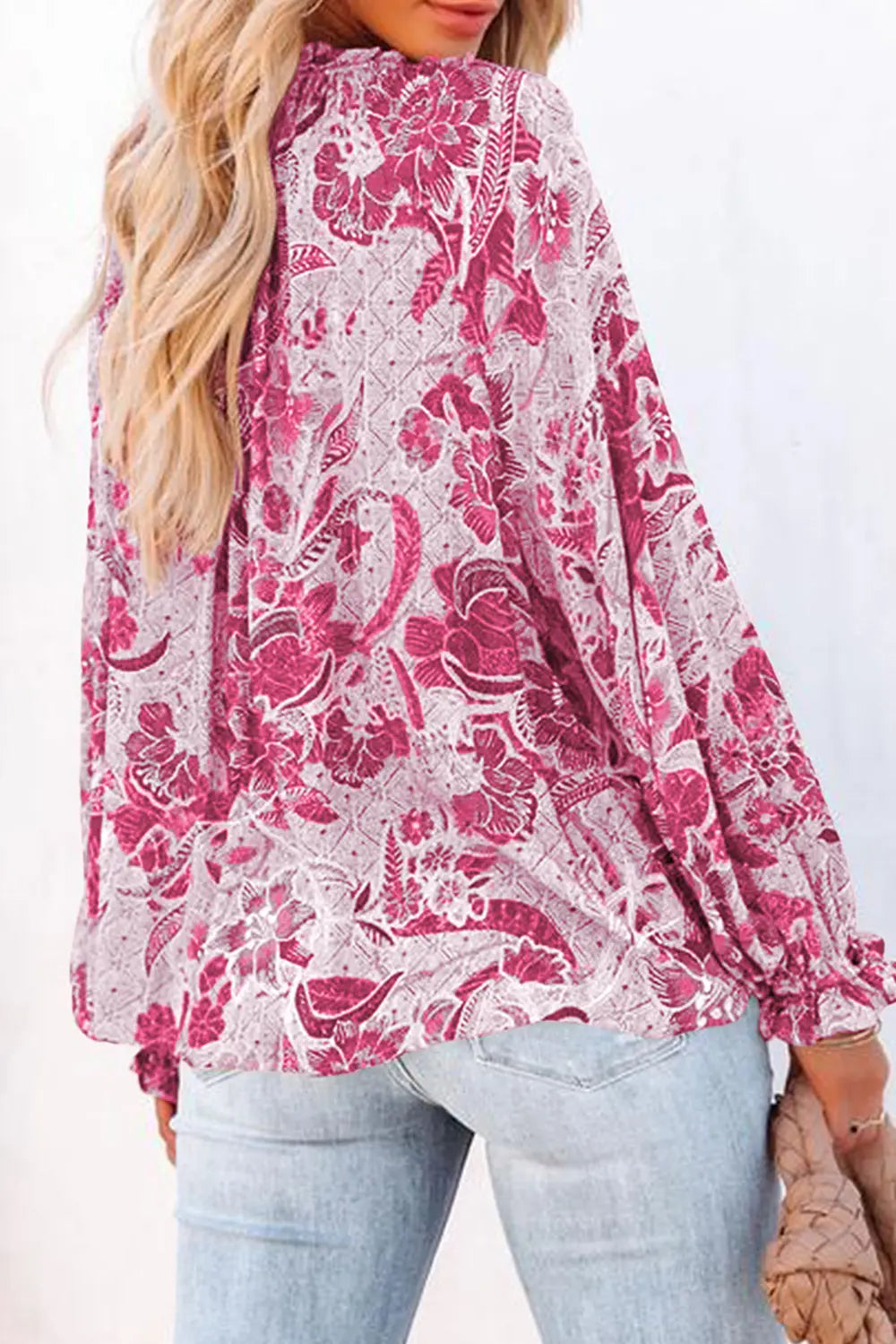 Bethany Floral Flounce Sleeve Blouse