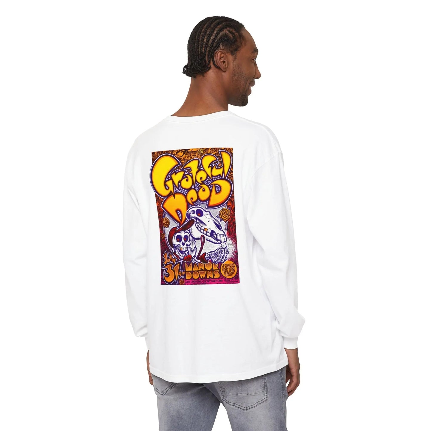 Austin, TX Grateful Dead Concert Garment-Dyed Long Sleeve T-Shirt