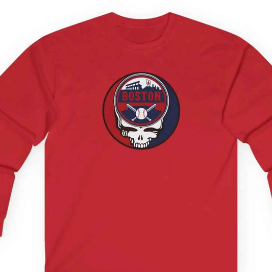 Boston Red Sox Original Stealie Long Sleeve Long Sleeve T-Shirt