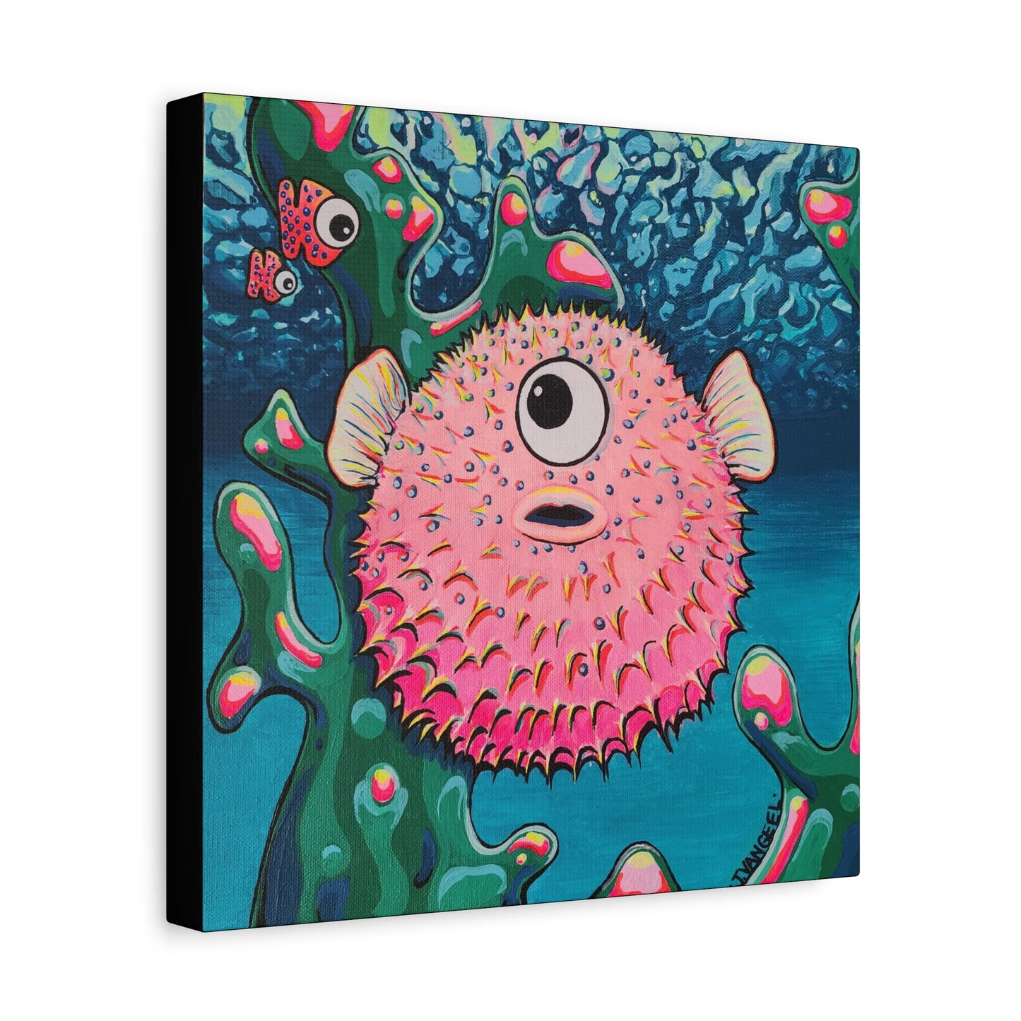 Cyclops Pufferfish Canvas Print - Home Decor Wall Art