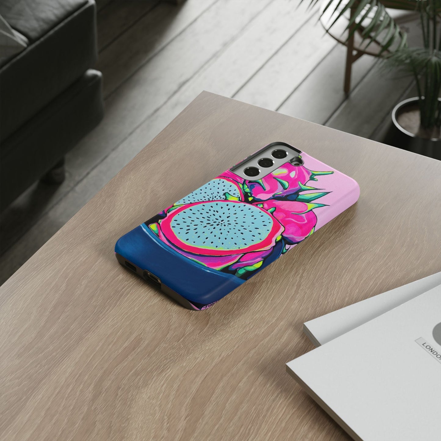 Neon Pink Dragon Fruit Tough Phone Case
