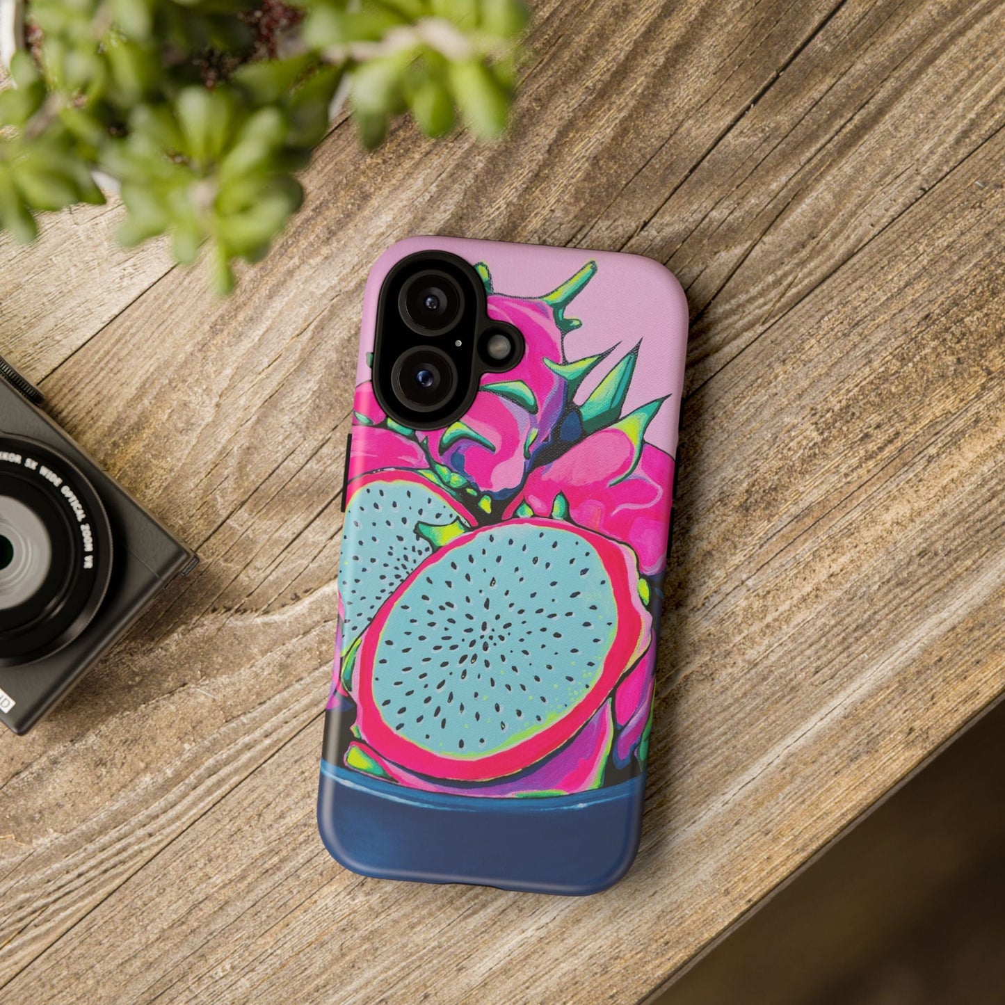 Neon Pink Dragon Fruit Tough Phone Case