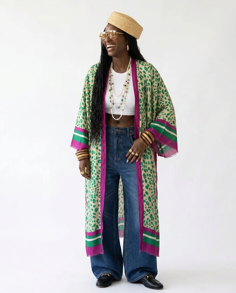 Boundless Printed Flowy Kimono
