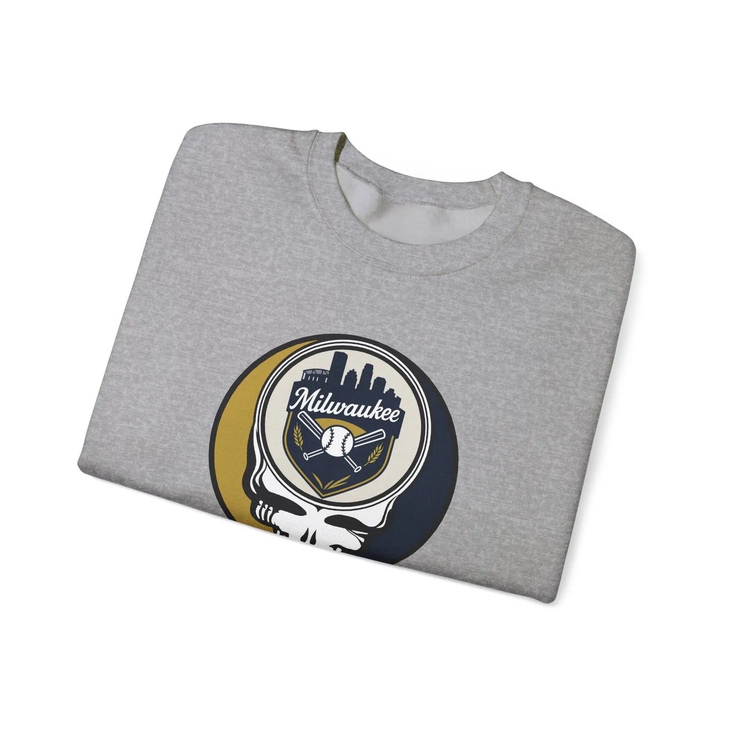 Milwaukee Brewers Original Stealie Grateful Dead Crewneck Grateful Dead Sweatshirt