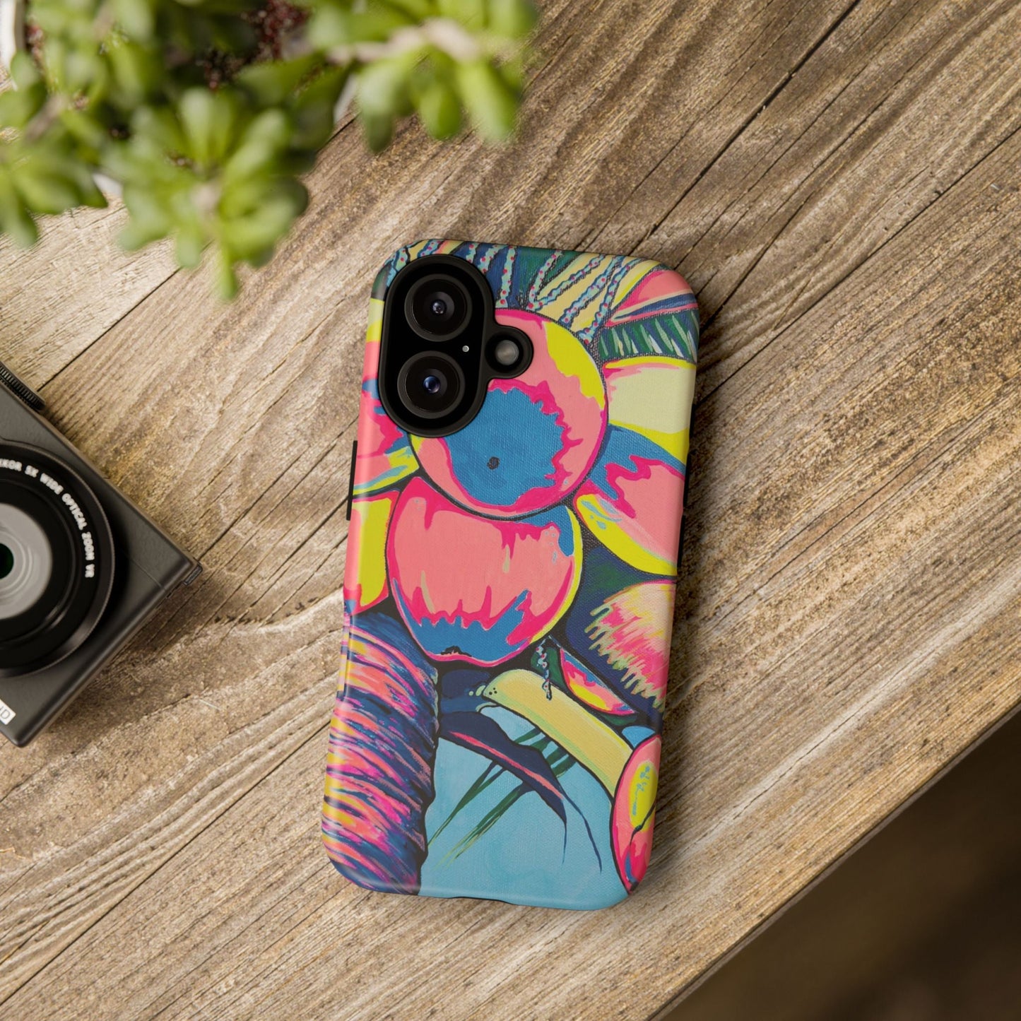 Neon Coconuts Tough Phone Case