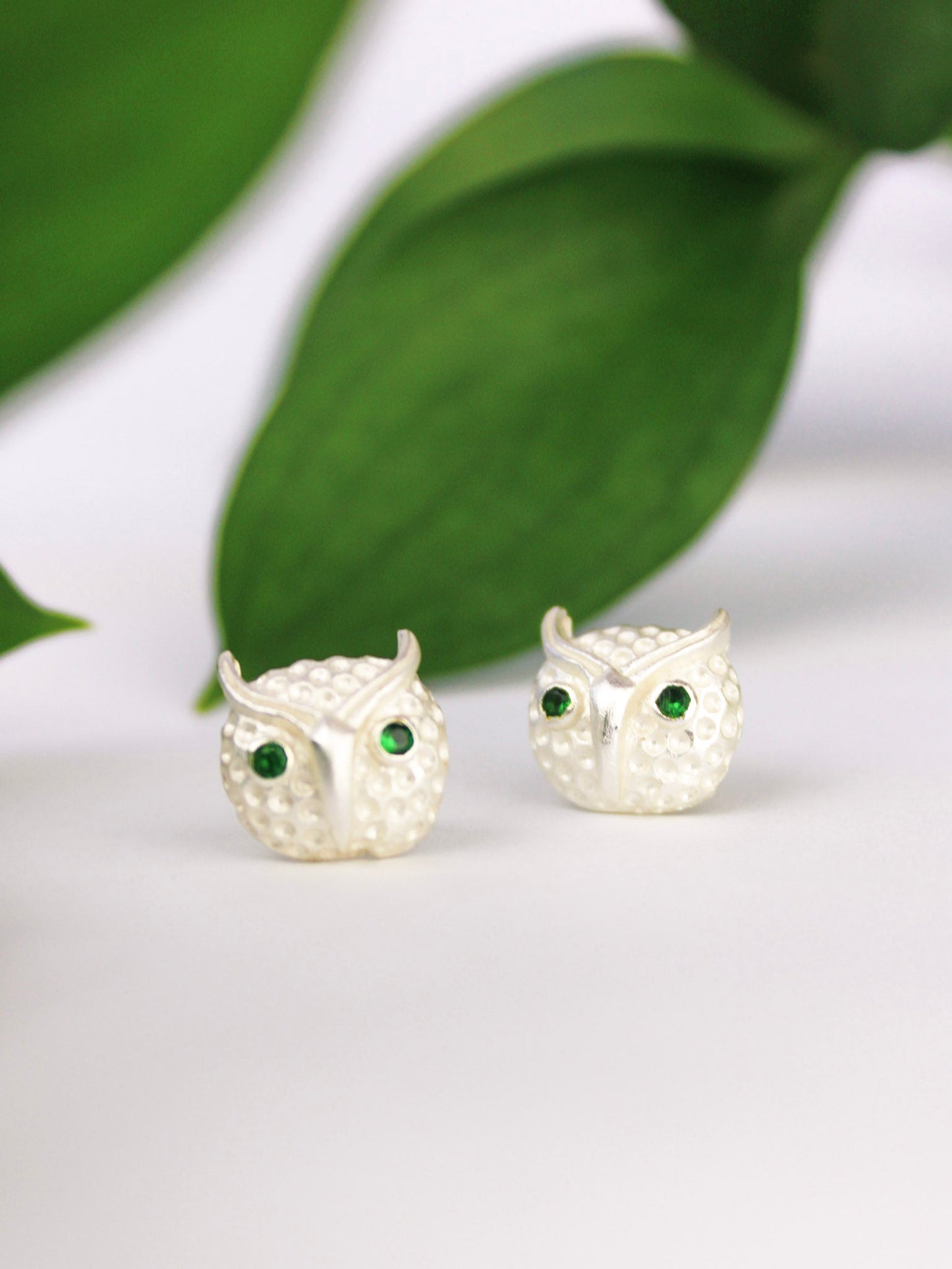 Azia Owl Stud Earrings