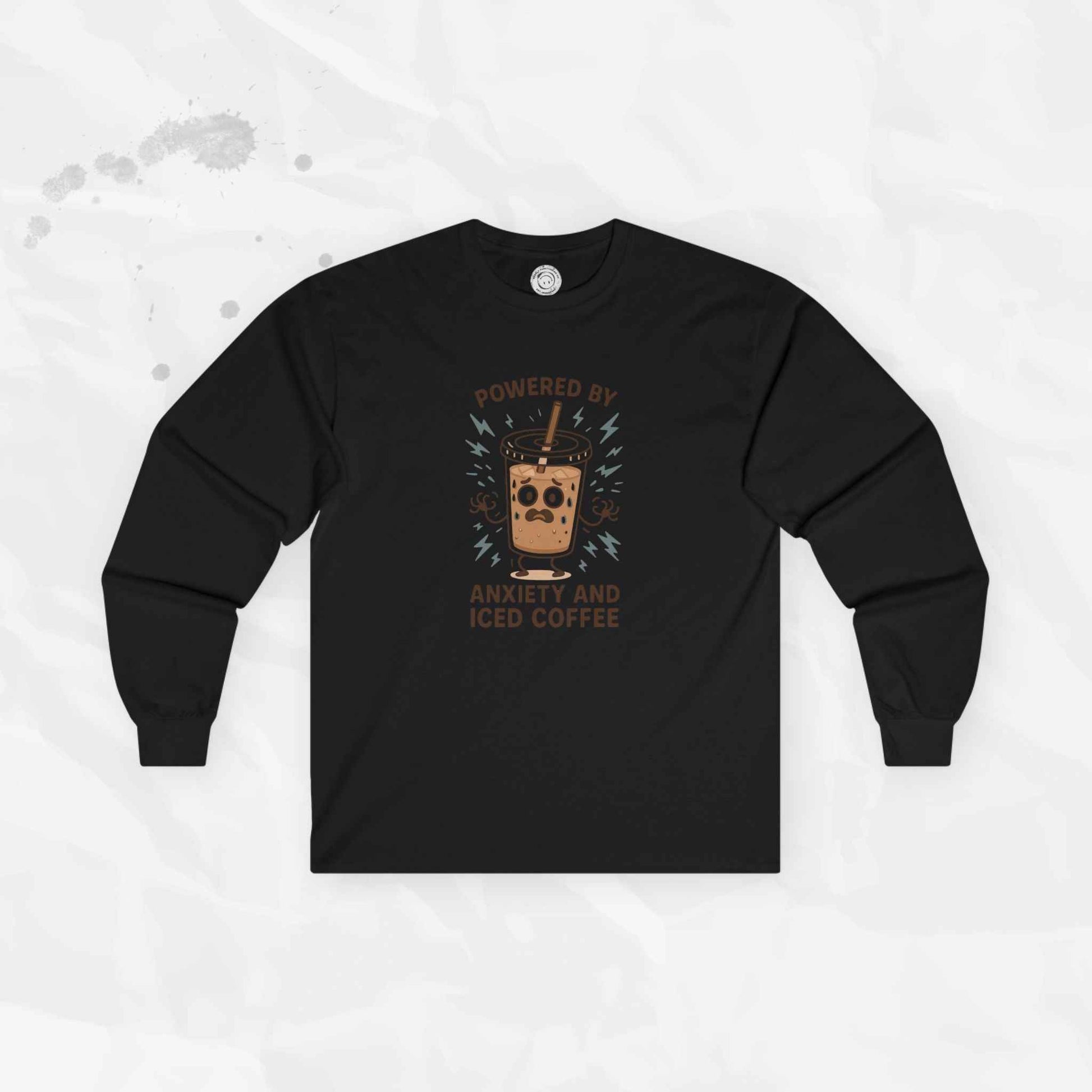 Powered by Anxiety and Iced Coffee - Long Sleeve T-Shirt