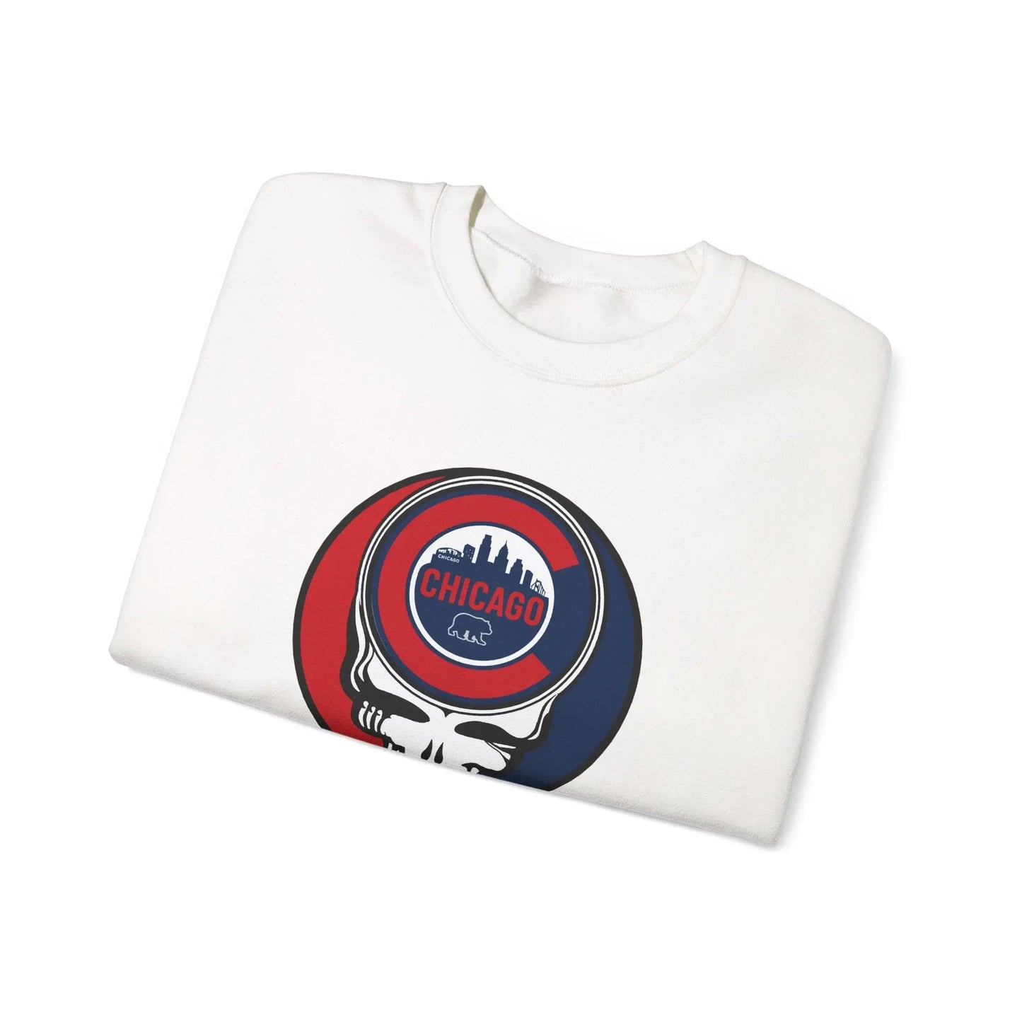 Chicago Cubs Original Stealie Grateful Dead Crewneck Grateful Dead Sweatshirt