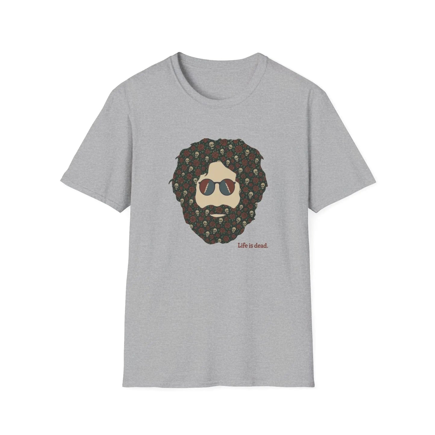 Skull & Roses Jerry Life is dead.® Grateful Dead T-Shirt