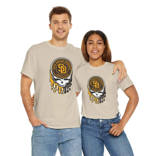 San Diego Padres Logo Dripping Stealie Grateful Dead T-Shirt