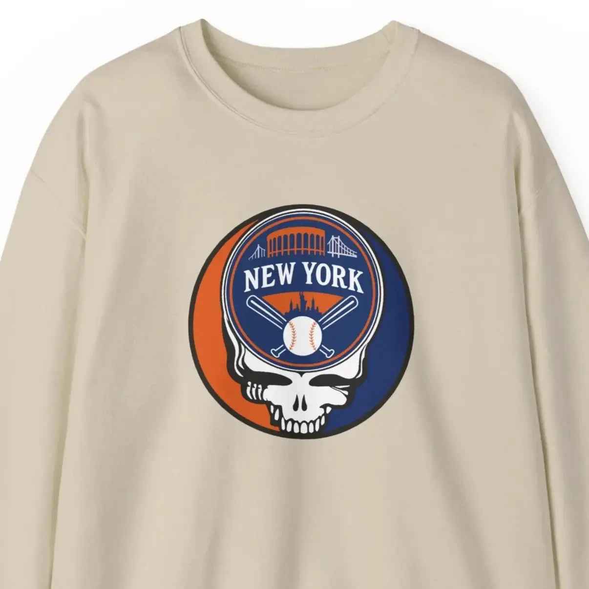 New York Mets Original Stealie Grateful Dead Crewneck Grateful Dead Sweatshirt