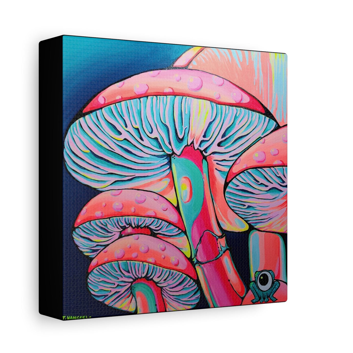 Trippy Mushrooms Canvas Print, Original Artist Design, Home Decor, Wall Art