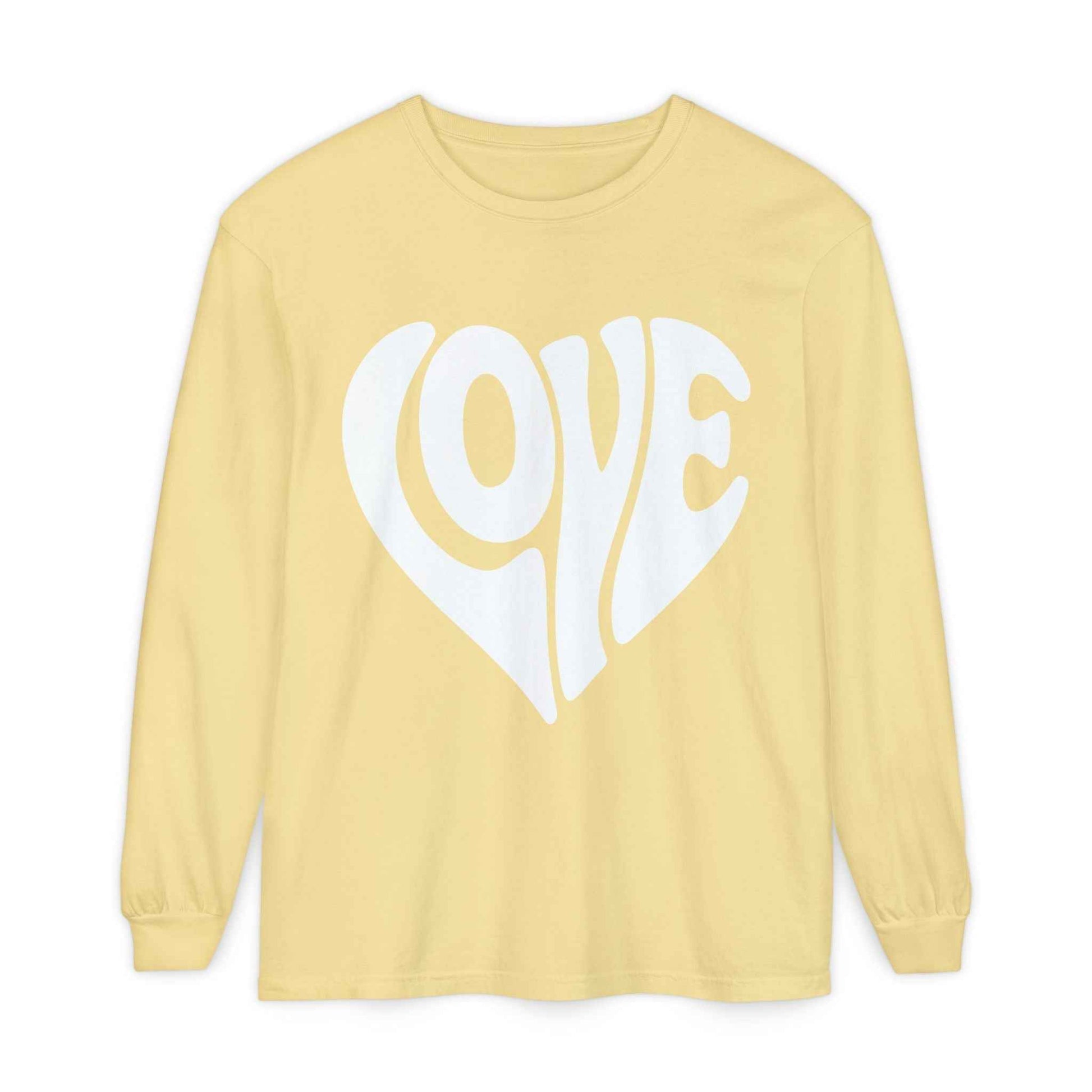 Love Heart Long Sleeve T-Shirt - Unisex Cozy Valentine's Day Gift