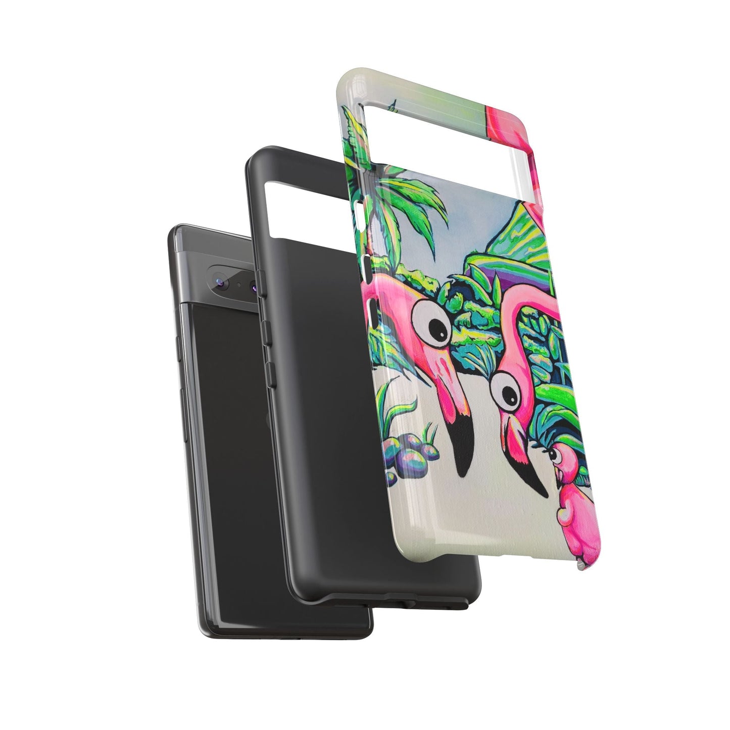 Cyclops Flamingo Family Tough Phone Case