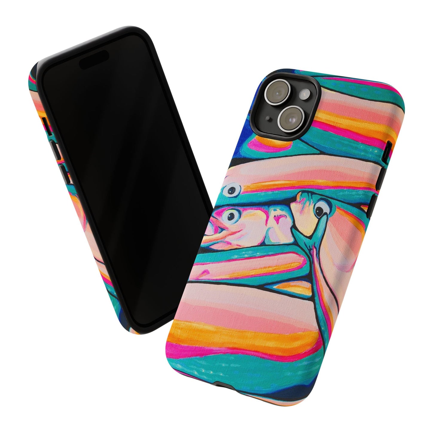 Neon Fish Tough Phone Case