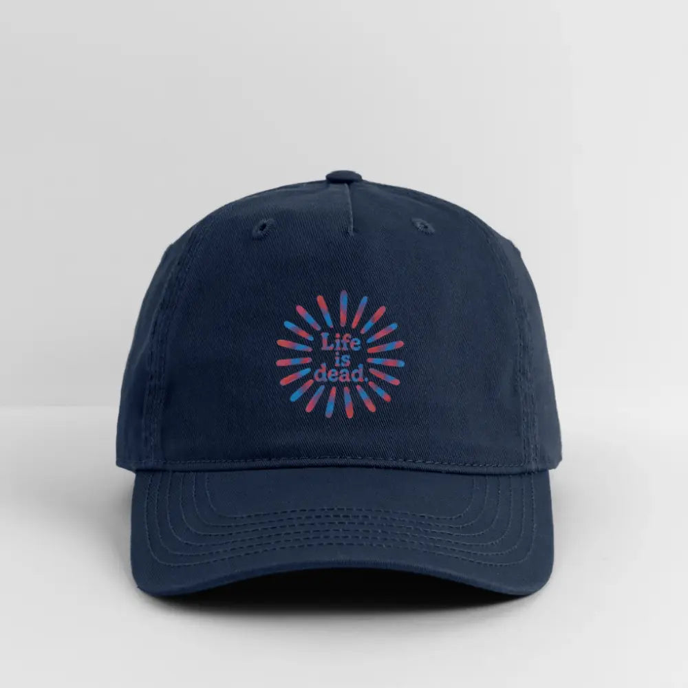 Life is dead.® Red & Blue TieDye Sunburst Grateful Dead Dad Hat