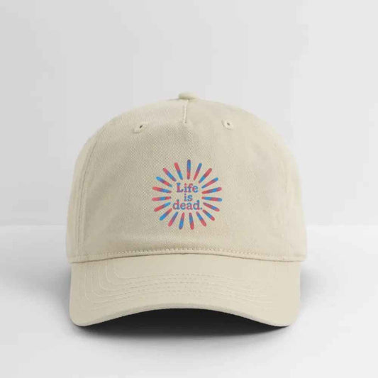 Life is dead.® Red & Blue TieDye Sunburst Grateful Dead Dad Hat