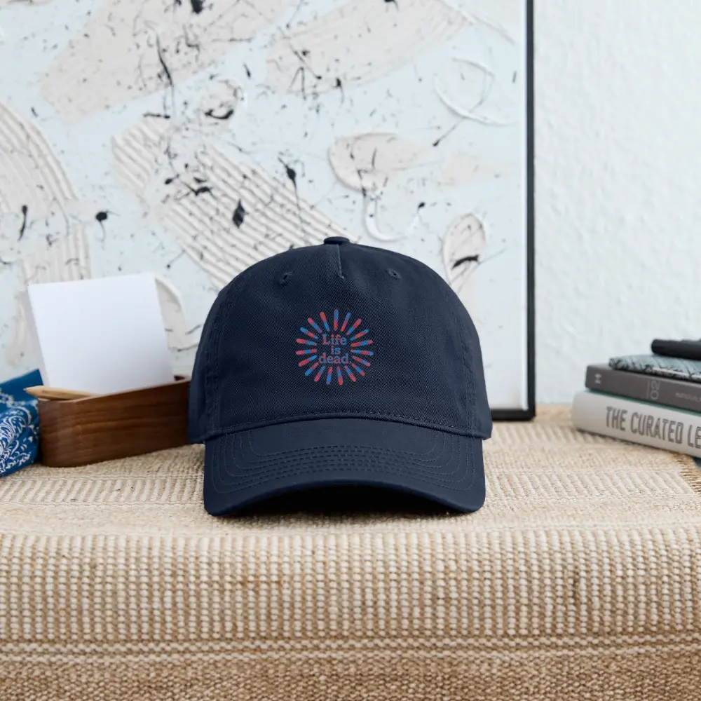 Life is dead.® Red & Blue TieDye Sunburst Grateful Dead Dad Hat