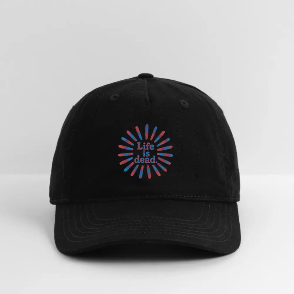Life is dead.® Red & Blue TieDye Sunburst Grateful Dead Dad Hat