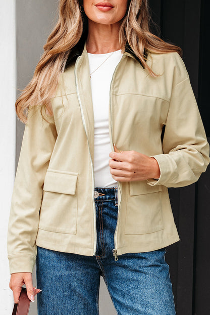 Phoebe Textured Zip Up Jacket