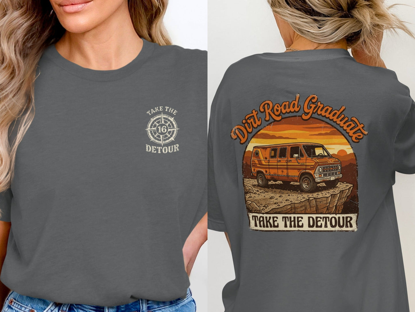 Dirt Road Graduate Vintage Van Life T-Shirt