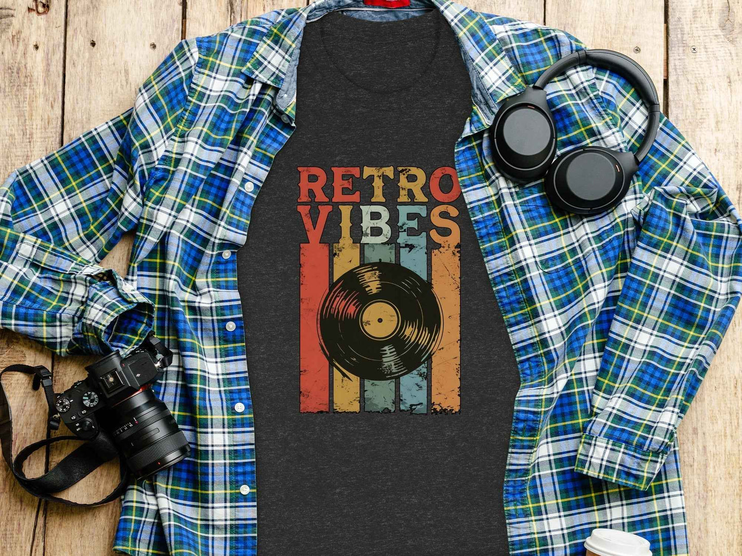 Retro Vibes Vinyl Record Music Lover Gift T-Shirt