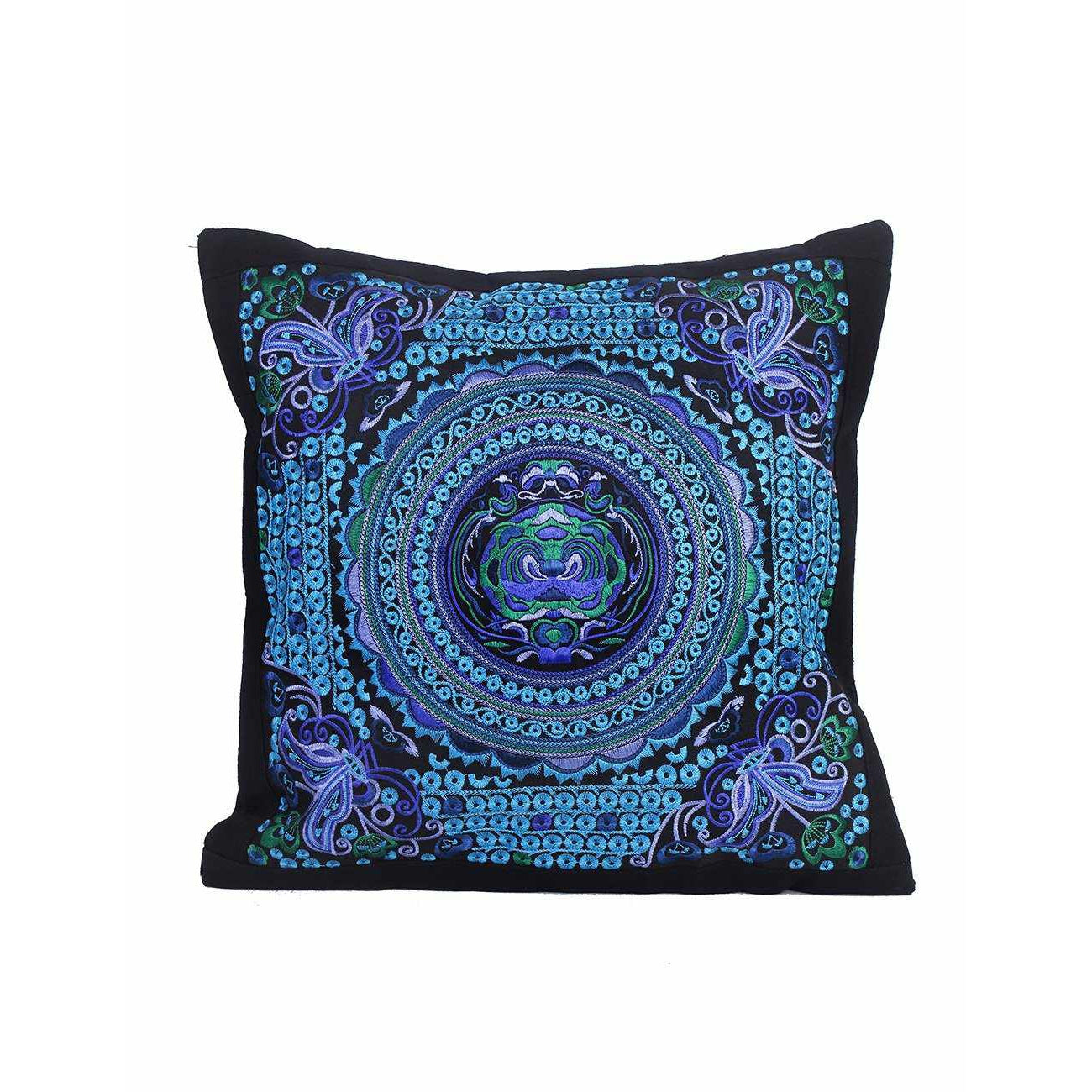 Diamond Flower Embroidered Pillow Cover - Thailand
