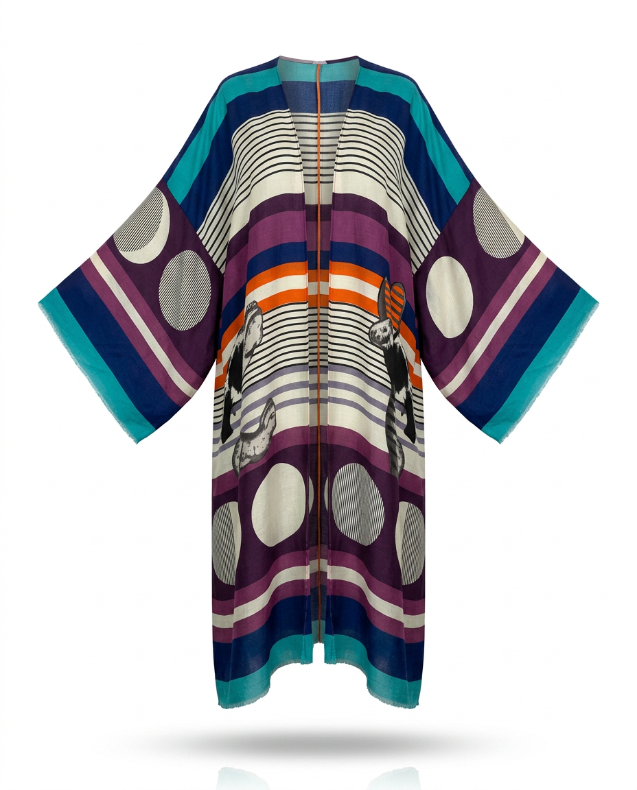 Liberated Printed Maxi Kimono