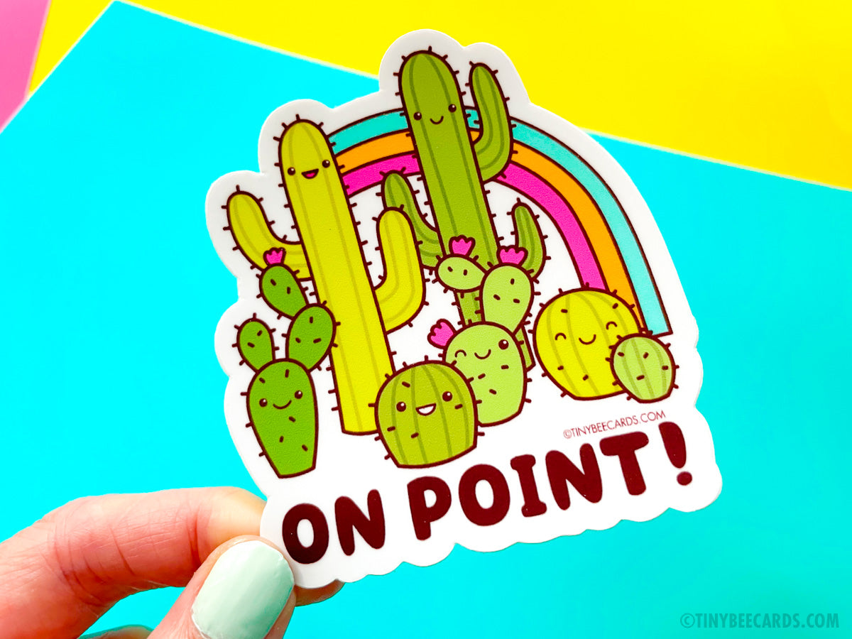 On Point Cactus Vinyl Sticker