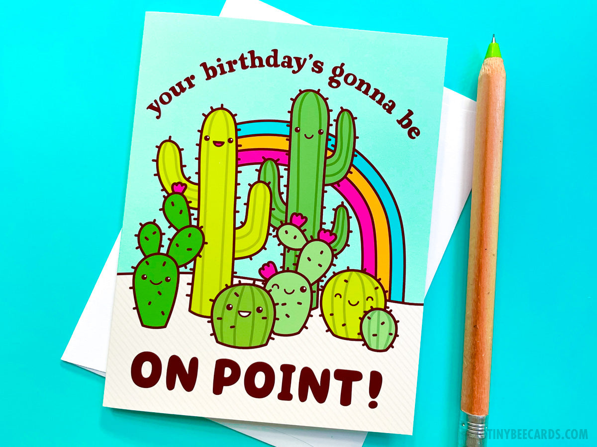 Cactus Birthday Card "On Point"