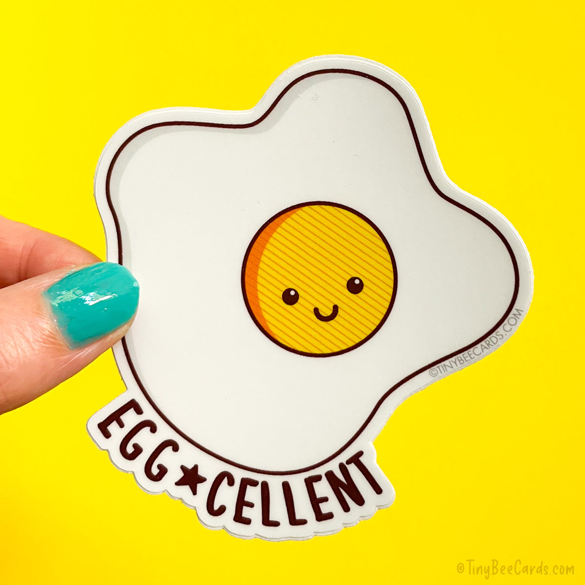 Fried Egg Vinyl Decal "Egg-cellent"