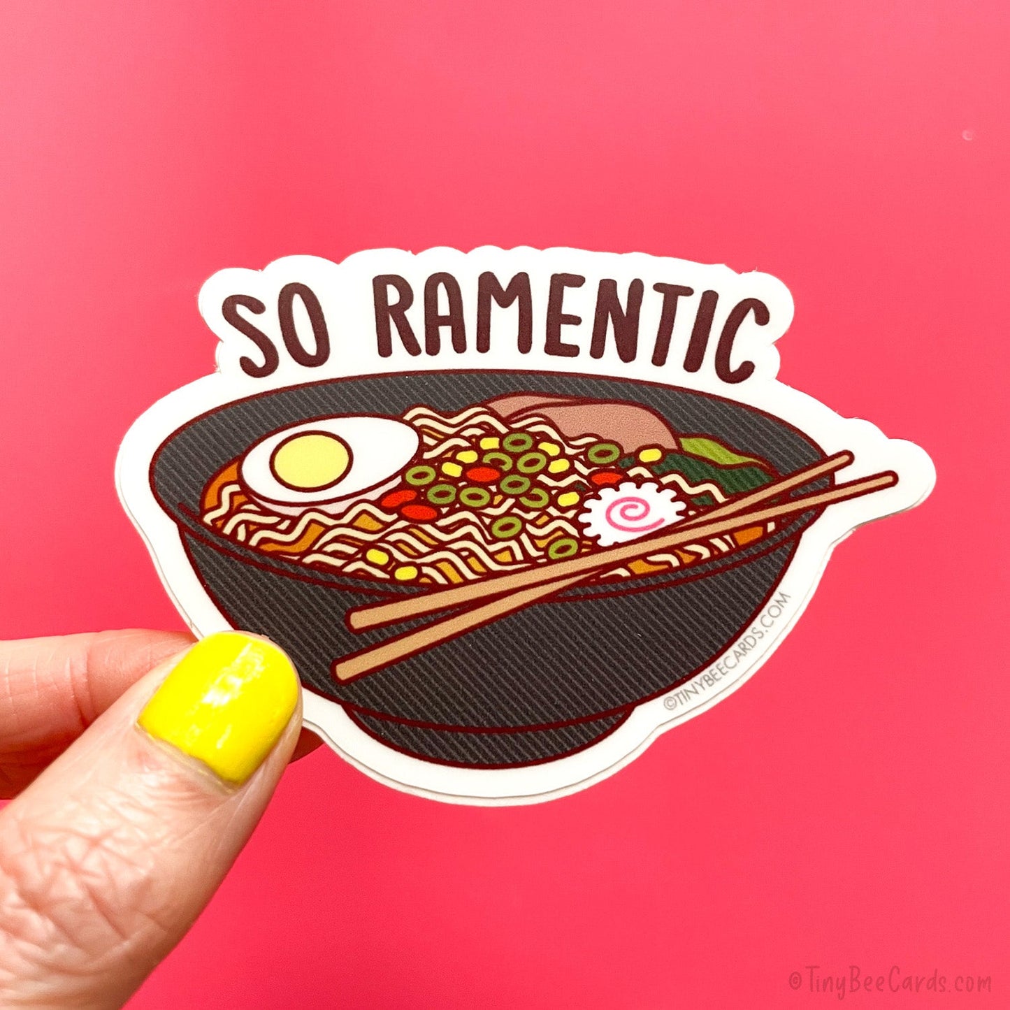 Ramen Vinyl Sticker "So Ramentic"